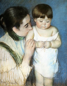 Mary Cassatt Painting - Young Thomas And His Mother mothers children Mary Cassatt